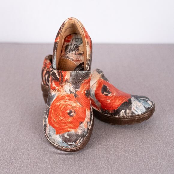 Born Shoes - BOC BORN Floral Fabric Peggy Clog Women's SZ 8 Casual Comfort Lagenlook Art Boho